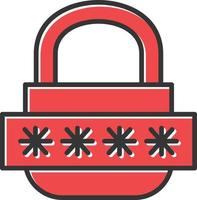 Password Filled Icon vector