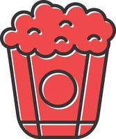 Popcorn Filled Retro vector