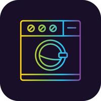 Washing Machine Filled Retro vector