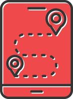 Gps Filled Retro vector