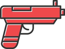 Pistol Filled Retro vector