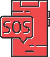 Sos Filled Retro vector