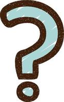 Question Mark Chalk Drawing vector