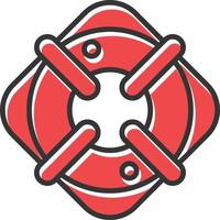 Lifebuoy Filled Retro vector