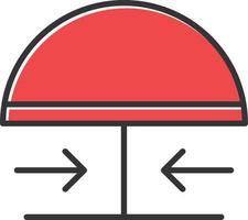 Emergency Button Filled Retro vector