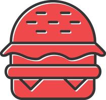 Hamburger Filled Retro vector