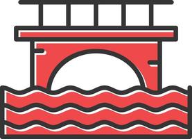 Bridge Filled Retro vector