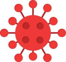 icono plano del virus covid vector