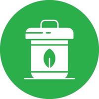 Garbage Glyph Circle Multicolor vector