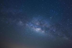 Milky way galaxy with stars and space dust in the universe, Long exposure photograph, with grain. photo
