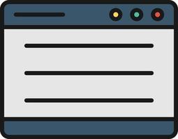 Browser Line Filled vector