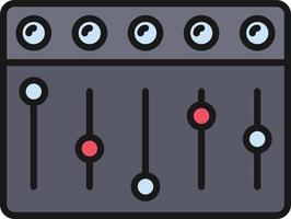 Mixer Line Filled vector