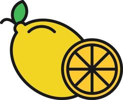 Lemon Line Filled vector