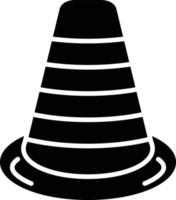 Traffic Cone Glyph Icon vector