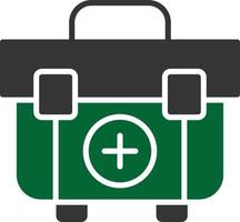 First Aid Kit Glyph Two Color vector