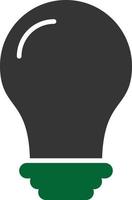 Bulb Glyph Two Color vector