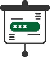 Security Presentation Glyph Two Color vector
