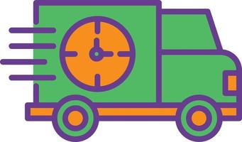 Fast Delivery Line Filled Two Color vector