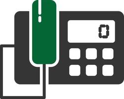 Telephone Glyph Two Color vector