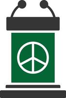 Pacifism Glyph Two Color vector