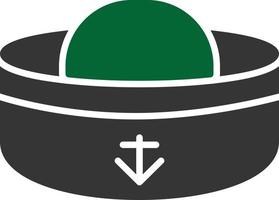 Sailor Hat Glyph Two Color vector