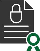 Guarantee Glyph Two Color vector