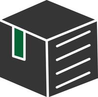 Box Glyph Two Color vector