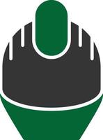 Construction Helmet Glyph Two Color vector