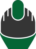 Construction Helmet Glyph Two Color vector