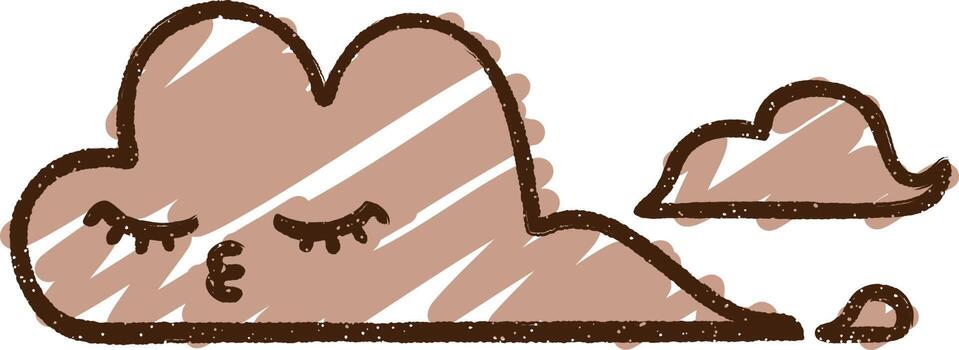 dibujo de tiza de nube vector