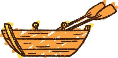 Row Boat Chalk Drawing vector