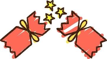 Christmas Cracker Chalk Drawing vector