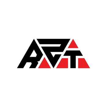 RZT triangle letter logo design with triangle shape. RZT triangle logo design monogram. RZT triangle vector logo template with red color. RZT triangular logo Simple, Elegant, and Luxurious Logo. RZT
