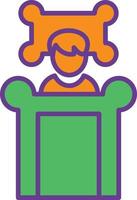 Sleep Line Filled Two Color vector