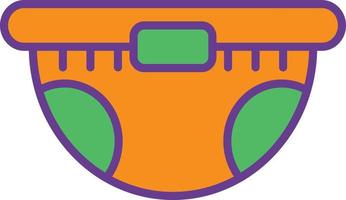 Diaper Line Filled Two Color vector