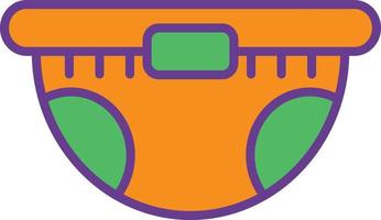 Diaper Line Filled Two Color vector