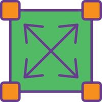 Resize Line Filled Two Color vector