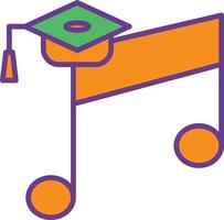 Music Education Line Filled Two Color vector