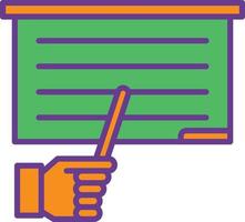 Teach Line Filled Two Color vector