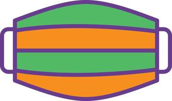 Mask Line Filled Two Color vector