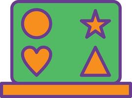 Shape Toy Line Filled Two Color vector