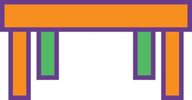 Table Line Filled Two Color vector