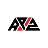 RPZ triangle letter logo design with triangle shape. RPZ triangle logo design monogram. RPZ triangle vector logo template with red color. RPZ triangular logo Simple, Elegant, and Luxurious Logo. RPZ