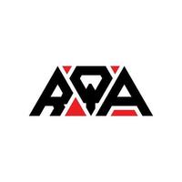 RQA triangle letter logo design with triangle shape. RQA triangle logo design monogram. RQA triangle vector logo template with red color. RQA triangular logo Simple, Elegant, and Luxurious Logo. RQA