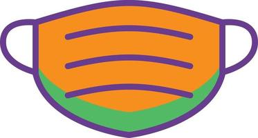 Mask Line Filled Two Color vector