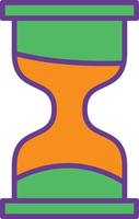 Hourglass Line Filled Two Color vector