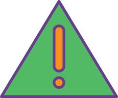 Warning Sign Line Filled Two Color vector