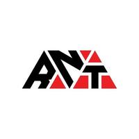 diseño de logotipo de letra de triángulo rnt con forma de triángulo. monograma de diseño de logotipo de triángulo rnt. plantilla de logotipo de vector de triángulo rnt con color rojo. logotipo triangular rnt logotipo simple, elegante y lujoso. rnt