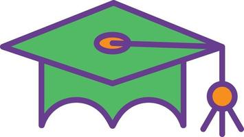 Mortarboard Line Filled Two Color vector