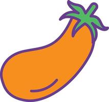 Eggplant Line Filled Two Color vector